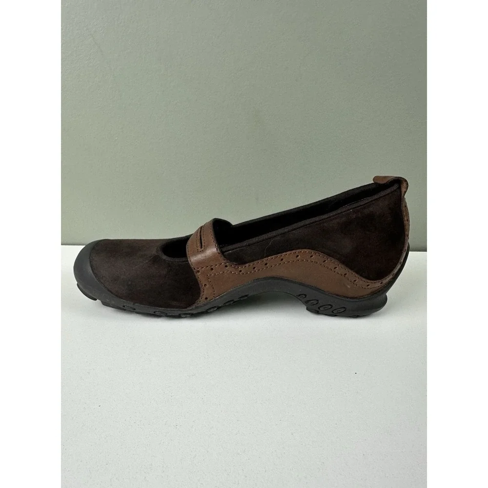 Merrell Plaza Bandeau Women's Mary Jane Flat Shoe 7.5 Brown Leather Espresso